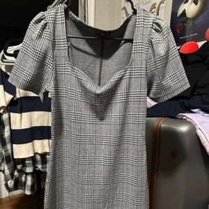 Black & White Plaid Dress XL
